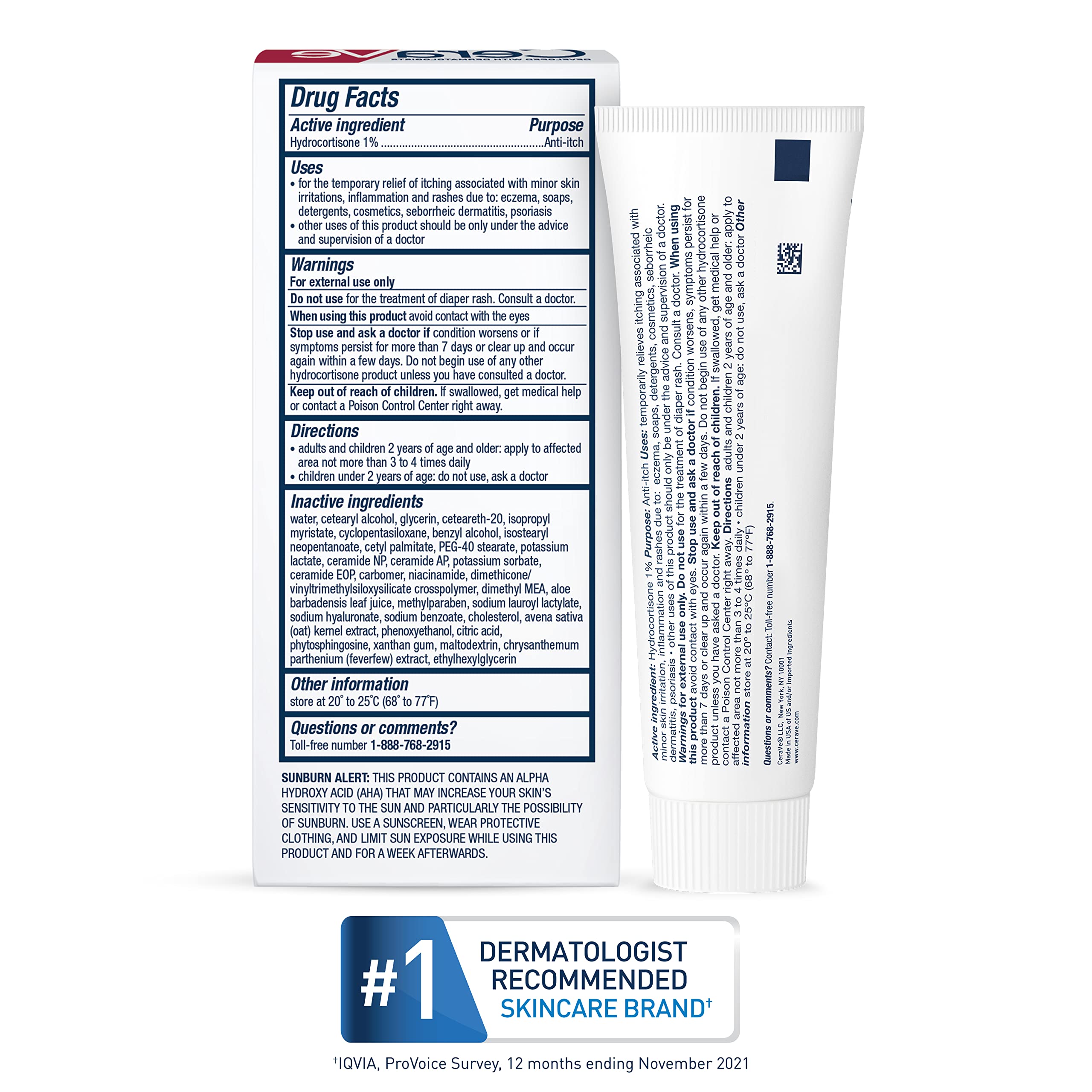CeraVe 1% Hydrocortisone Anti-Itch Cream, Fragrance-Free Relief for Eczema-Prone & Dry Skin, 1 Ounce - Image 6