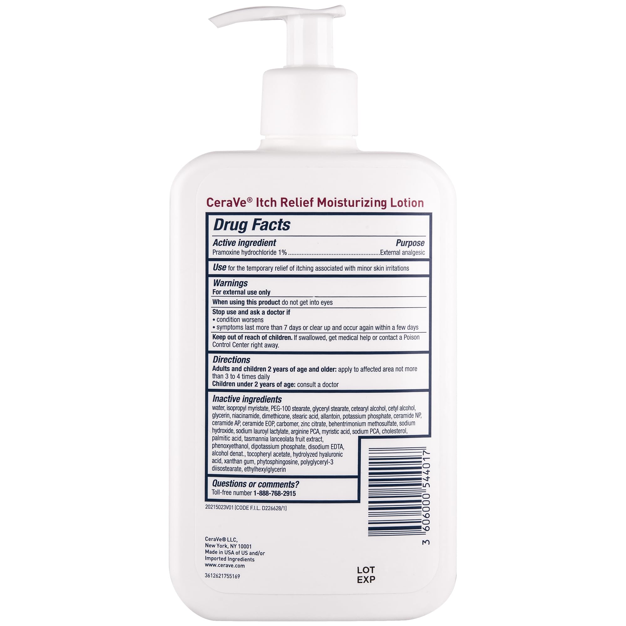 CeraVe Anti Itch Moisturizing Lotion with Pramoxine Hydrochloride, Relieves Itch with Minor Skin Irritations, Sunburn Relief, Bug Bites, 16 Ounces - Image 5