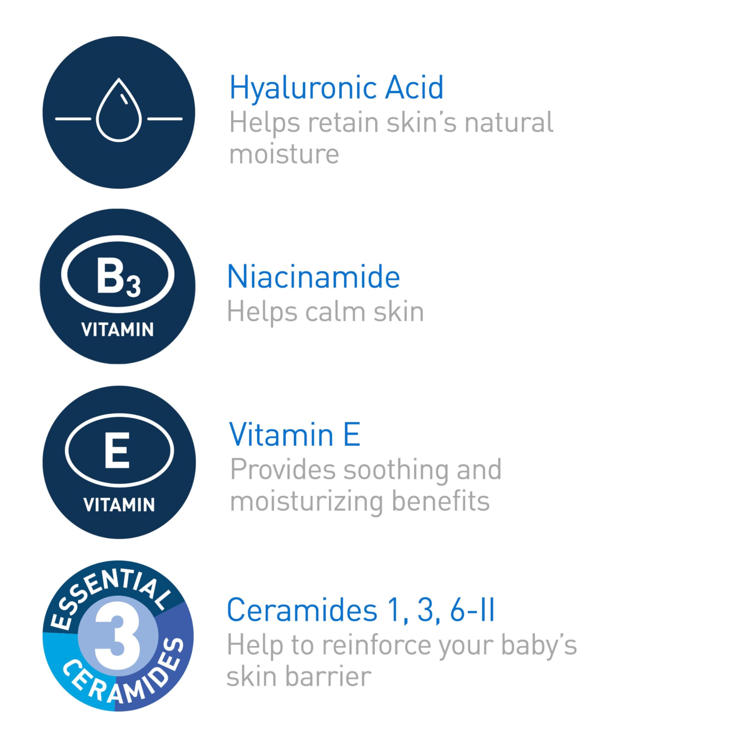 CeraVe Baby Wash & Shampoo, Fragrance, Paraben, & Sulfate Free Shampoo for Tear-Free Baby Bath Time, 8 Ounce - Image 4