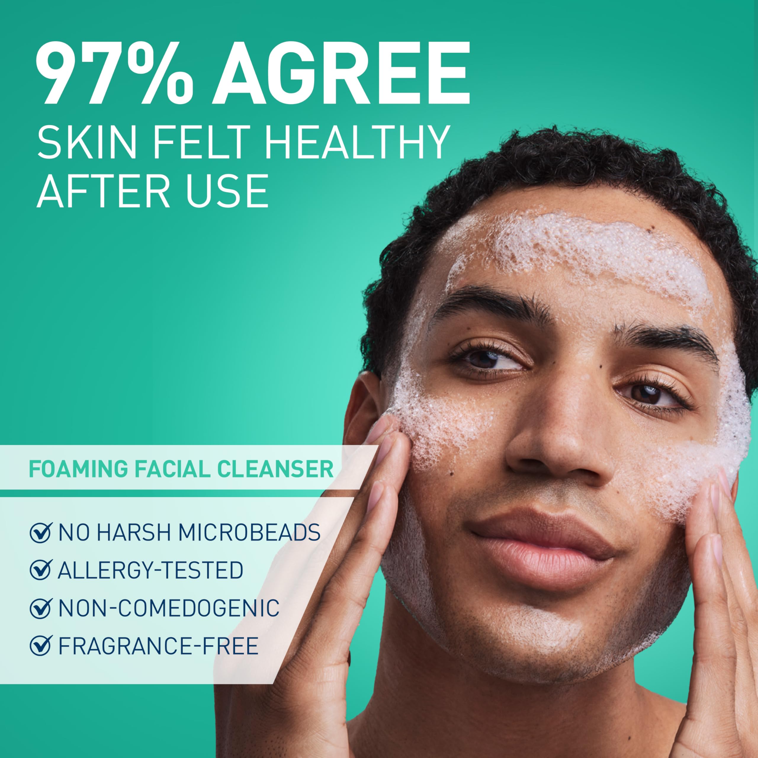CeraVe Foaming Facial Cleanser, Daily Face Wash for Oily Skin with Hyaluronic Acid, Ceramides, and Niacinamide, Fragrance Free Paraben Free, 12 Fluid Ounce - Image 4