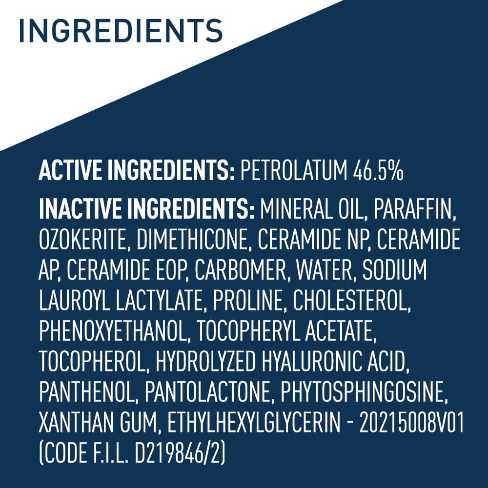 CeraVe Healing Ointment, Hydrating Skin Protectant With Petrolatum, Hyaluronic Acid & Ceramides, Face & Body Skin Barrier Repair For Cracked, Chafed, Dry Skin, Fragrance Free & Lanolin Free, 3 Oz - Image 10